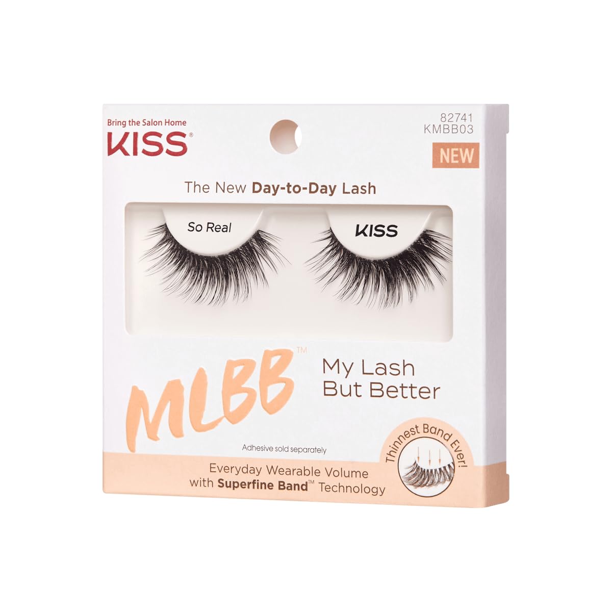 KISS My Lash But Better False Eyelashes So Real Contact Lens Friendly Easy to Apply Reusable 12 mm Strip Lashes