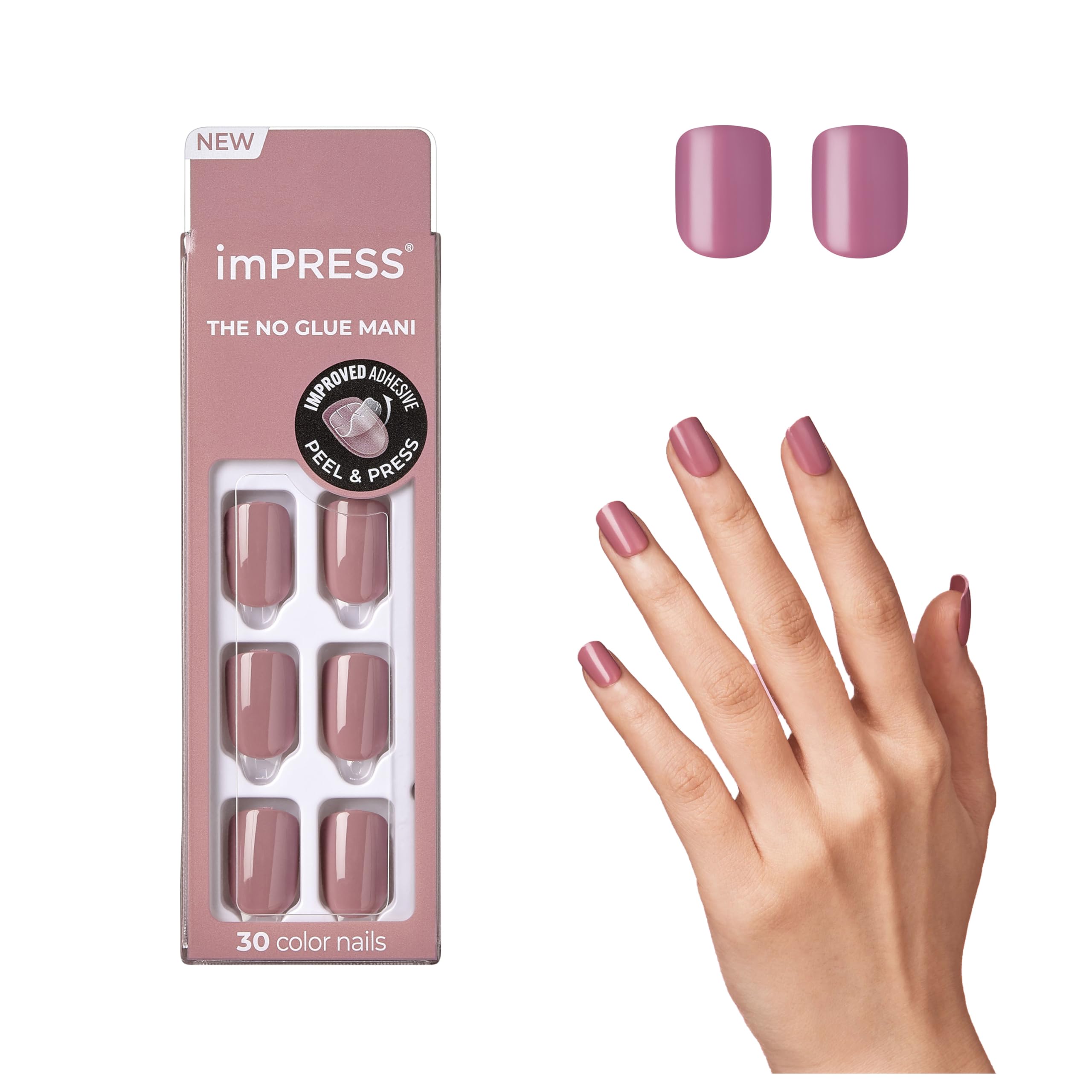  KISS imPRESS No Glue Mani Press On Nails Petal Pink for Nail Enthusiasts for Home Manicures
| KISS imPRESS No Glue Mani