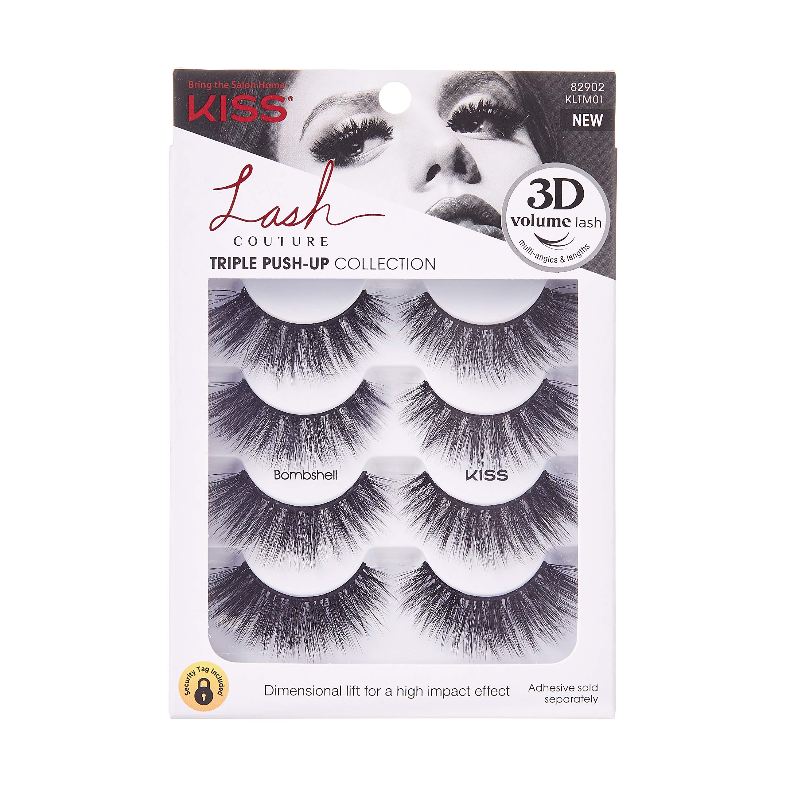  KISS Lash Couture 'Bombshell' Triple Push-Up False Eyelashes for Females for Special Occasions
| KISS Lash Couture 'Bom